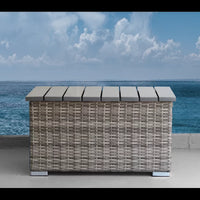Stylish Rattan Wicker Fully Assembled 3 Person Seating Group With Plush Cushions Perfect For Outdoor Relaxation Grey,Grey Mix Wicker