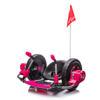 12V Kids Ride On Electric Toy,2Wd,16'' Exaggerated Wheel,Dual Handle Control For 360 Degree Flexible Steering And Rotation,Solid Metal Frame,Provide A Speed Of 4.66 Mph For Kids Aged 6 . Pink 50 99 Lbs Polypropylene