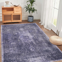 Area Rugs 9X12 Living Room, Washable Area Rug, Low Pile, Non Slip, Non Shedding, Foldable, Kid & Pet Friendly Area Rugs For Living Room, Bedroom, Kitchen, Dining Room Rug Anthracite,9'X12' Anthracite Chenille Polyester