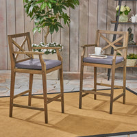 Perla Barstool Grey Acacia Wood