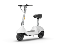 Electric Scooter With Foldable Seat W 35 Miles Operating Range & 15.5Mph Max Speed White White Aluminum