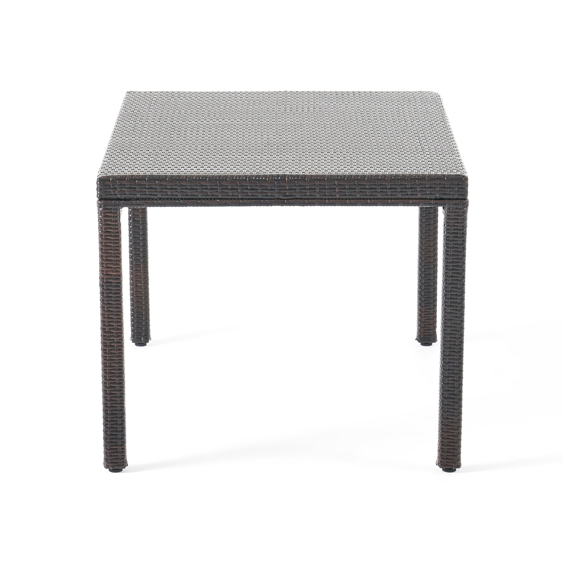 Rhode Island 7Pc Rectangular Table Brown Rattan