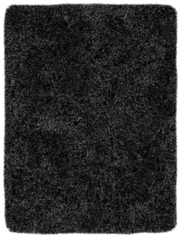 Casual, Solid Color, Cut Pile 5' X 7'6" Rectangle Area Rug Antique Black Polyester