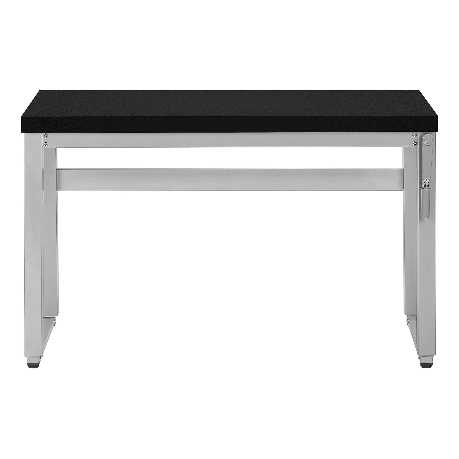 Computer Desk, Home Office, Standing, Adjustable, 48"L, Work, Laptop, Black Laminate, Grey Metal, Contemporary, Modern Black Particle Board