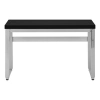 Computer Desk, Home Office, Standing, Adjustable, 48"L, Work, Laptop, Black Laminate, Grey Metal, Contemporary, Modern Black Particle Board