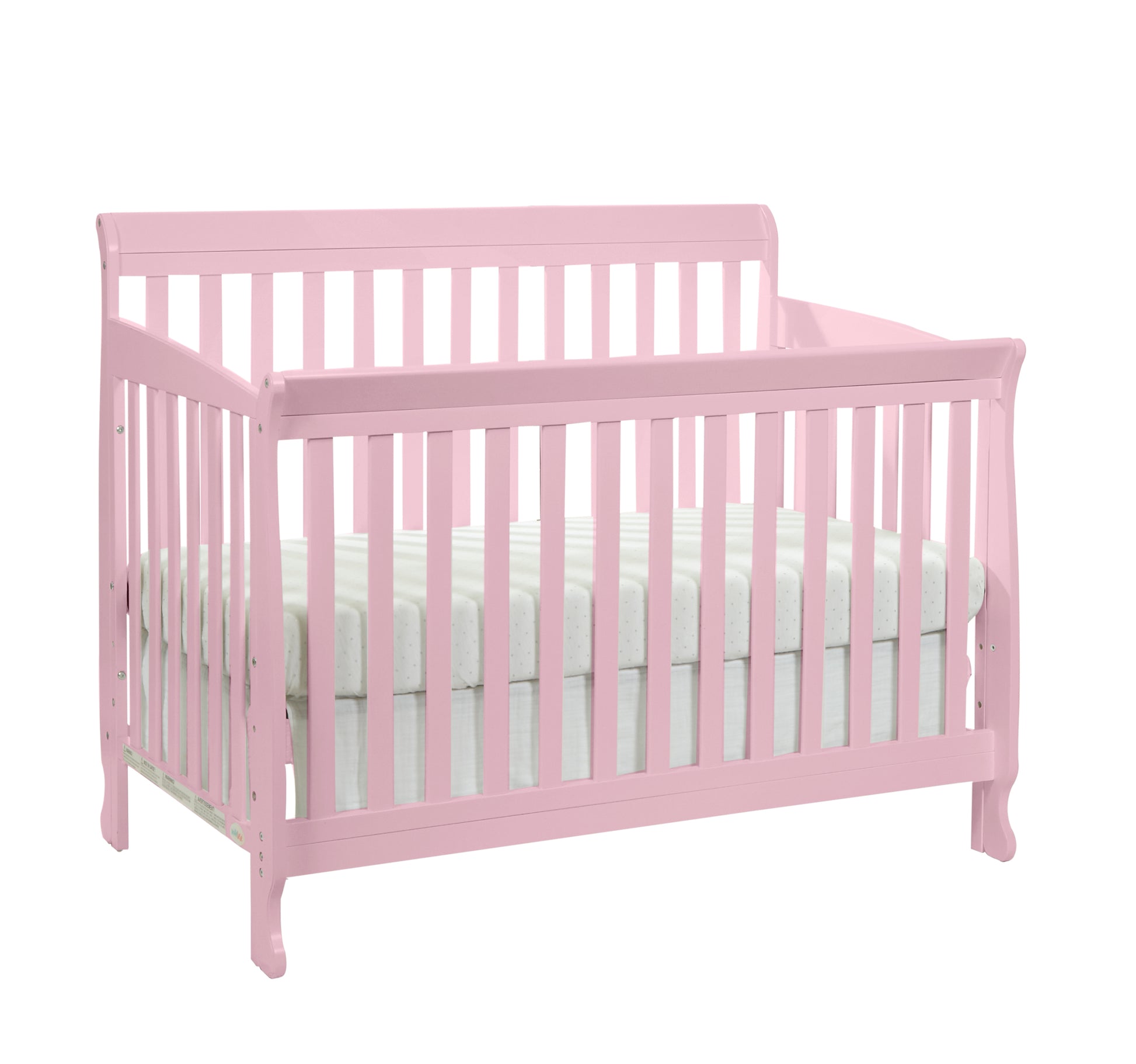 Riley 4 In 1 Convertible Crib Pink Pink Wood