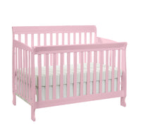 Riley 4 In 1 Convertible Crib Pink Pink Wood