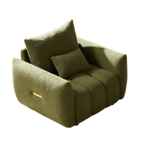 39.7'' Teddy Fabric Sofa, Modern Lounge Chair For Apartment, Office, Living Room And Bedroom Green Wood Primary Living Space Pine Foam Fabric 1 Seat