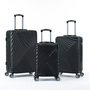 Three Piece Hard Shell Soft Edge Luggage With Rotating Wheels, 360 Degree Rotating Four Wheel Luggage, Lightweight, Suitable For Travel Luggage And Suitcases. 3 Piece Suitcase Set 20 24 28 Inch