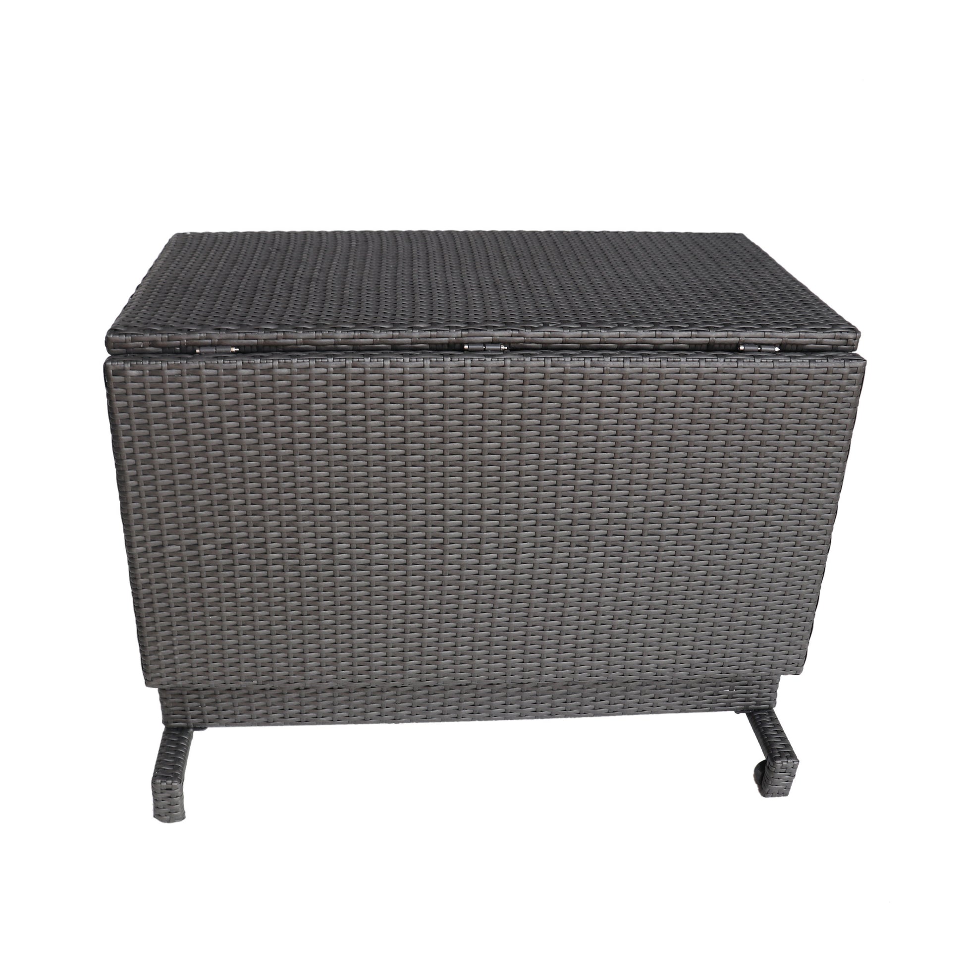 Maldives Aluminum Foldable Dining Set Grey Pe Rattan Iron