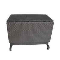 Maldives Aluminum Foldable Dining Set Grey Pe Rattan Iron