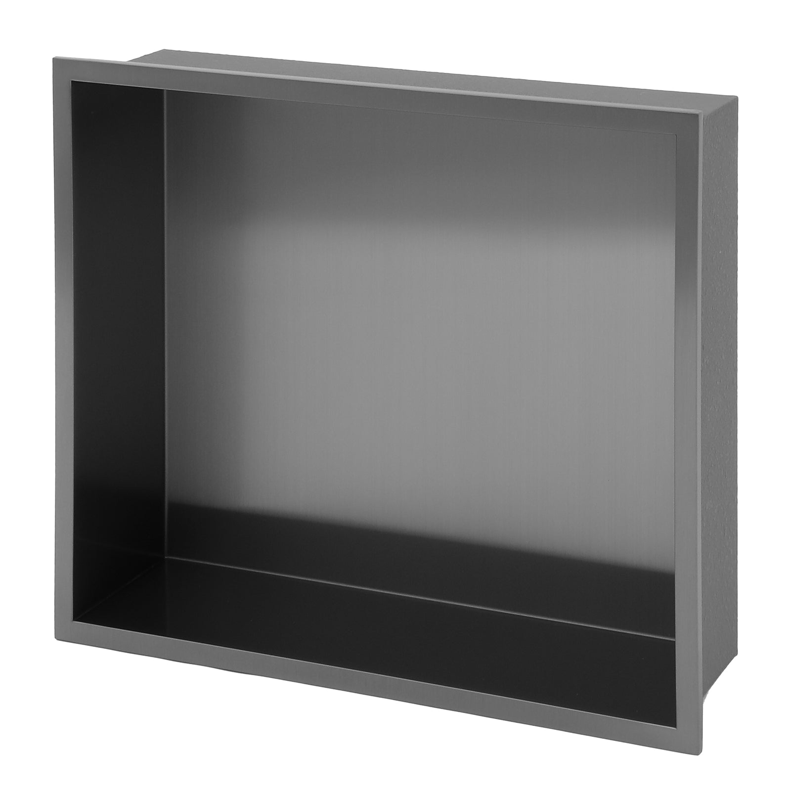 15" X 15" Stainless Steel Shower Niche, Gunmetal Black Gunmetal Black Stainless Steel