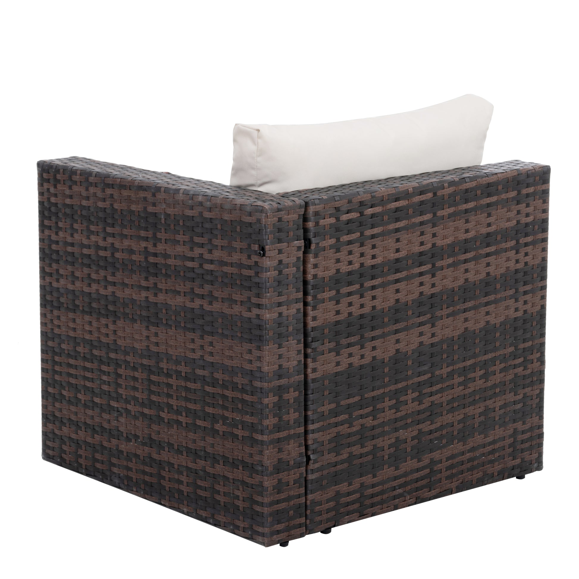 Patio Furniture, Outdoor Furniture, Seasonal Pe Wicker Furniture, 5 Set Wicker Furniture With Tempered Glass Coffee Table Brown Seats 4 Pe Rattan Iron Waterproof Fabric