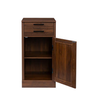 Brown Walnut Color Modular Wine Bar Cabinet Buffet Cabinet With Hutch For Dining Room Walnut Particle Board Mdf