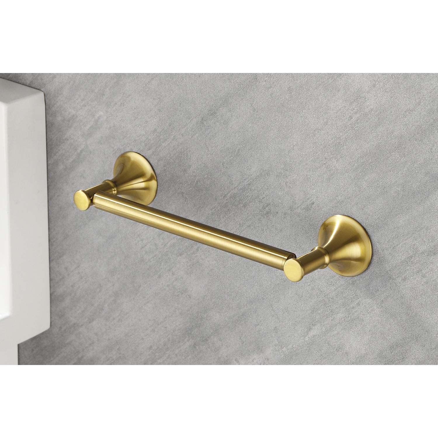 6 Piece Brass Bathroom Towel Rack Set Wall Mount Brushed Gold Brass