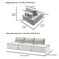 Modern Modular L Shaped Chenille Sofa With Movable Cushions, Hidden Legs, And Spring Cushions Customizable For Living Room And Multiple Spaces Beige Color Beige Chenille 5 Seat