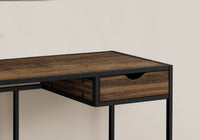 Computer Desk, Home Office, Laptop, Storage Drawer, 42"L, Work, Brown Laminate, Black Metal, Contemporary, Modern Brown Mdf