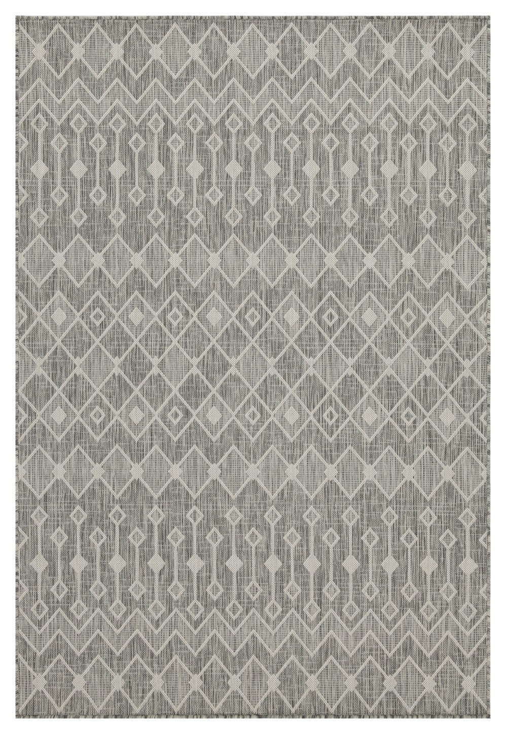 Sunshine Gc Har2021 Silver 5 Ft. 3 In. X 7 Ft. 3 In. Indoor Outdoor Area Rug Silver Polyester Polypropylene