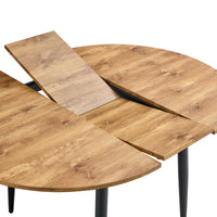 With A Clever Retractable Mechanism, The Mdf Table Top Is Made Of Black Metal Legs And Has A Smooth And Delicate Surface. The Unique Look Creates The Sleekof A Modern Home. Wood Mdf Metal