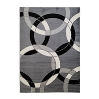 Jersey Area Rugs, Carpets For Livingroom, 5X7 Area Rugs ,1798 Black Grey Rectangle 5&7 Black Grey Contemporary Abstract Polypropylene