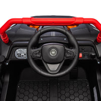 24V Kids Ride On Utv,Electric Toy For Kids W Parents Remote Control,Four Wheel Suspension,Low Start,Adjustable Speed,Multimedia Player,Early Education,Bluetooth,Rear Storage Space For Kids Aged 3 . Red 50 99 Lbs Polypropylene