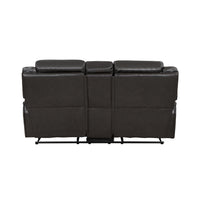 1Pc Living Room Furniture Modern Design Reclining Beautiful Seat With Center Console Dark Grayfaux Leather Upholstery Contemporary Home Dark Gray,Light Gray Faux Leather Wood Primary Living Space Contemporary,Modern,Ultra Modern Pillow Top Arms