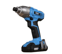 20V Cordless 2.0Ah Lithium Ion Impact Driver 1 4" Hex Shaft Black Blue Metal