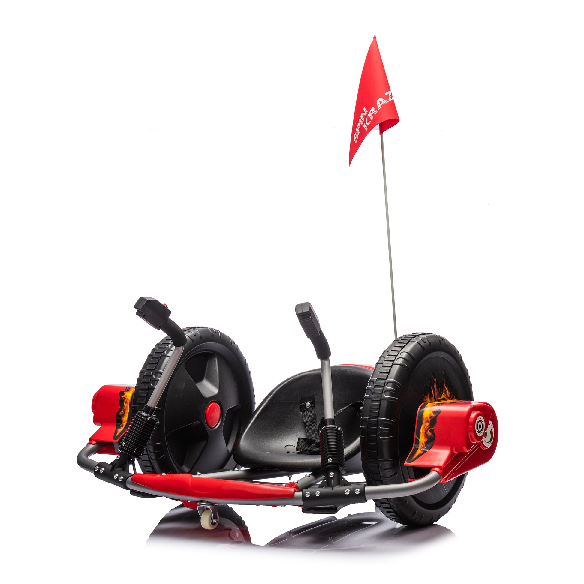 12V Kids Ride On Electric Toy,2Wd,16'' Exaggerated Wheel,Dual Handle Control For 360 Degree Flexible Steering And Rotation,Solid Metal Frame,Provide A Speed Of 4.66 Mph For Kids Aged 6 . Red 50 99 Lbs Polypropylene