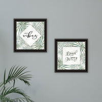 "Beach More Worry Less" Framed Wall Art For Living Room, Wall Art Print For Home Decor, Bedroom Wall Art By Cindy Jacobs Multicolor Wood Paper