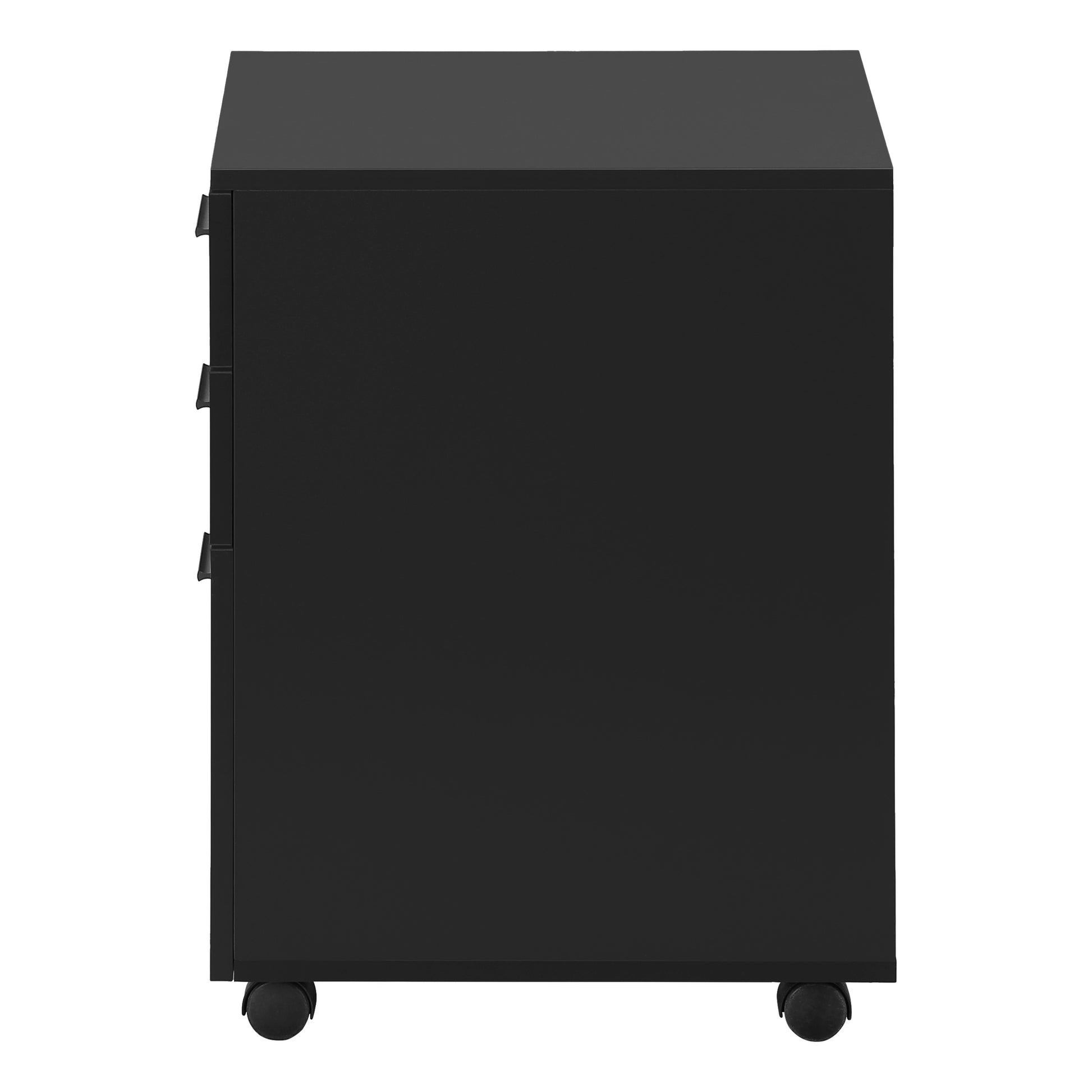 File Cabinet, Rolling Mobile, Storage Drawers, Printer Stand, Office, Work, Black Laminate, Contemporary, Modern Black Particle Board