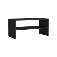 Stackable Shoe Rack Howard, Bedroom, Black Black Modern Engineered Wood