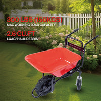 Professional Specs This Wheelbarrow Uses An Electric 24V 250W Brushless Motor System, Powered By 2 12V 12Ah Black Red Classic,Industrial Stainless Steel