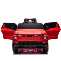 12V Kids Ride On Car W Parents Control,Licensed Chevrolet Silverado,Four Wheel Suspension,Led Lights,Bluetooth,Music,Usb,Mp3,Power Display,Speeds 1.86 3.11Mph For Kids Aged 2 5. Red 50 99 Lbs