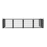 Dog Playpen Outdoor, 8 Panel Dog Fence 31.'' Pet Pen For Small Dogs Pet Exercise Pen For Puppy Rabbit Small Animals Portable Playpen For Rv Camping Garden Yard, Indoor. Black, 26.3'' W X 31.5'' H. Black Iron