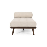 Chaise Lounge Beige Fabric