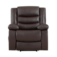 Modern Living Room Furniture 1Pc Power Lift Chair Faux Leather Upholstery Dark Brown Power Recliner Chair Dark Brown Faux Leather Primary Living Space Faux Leather