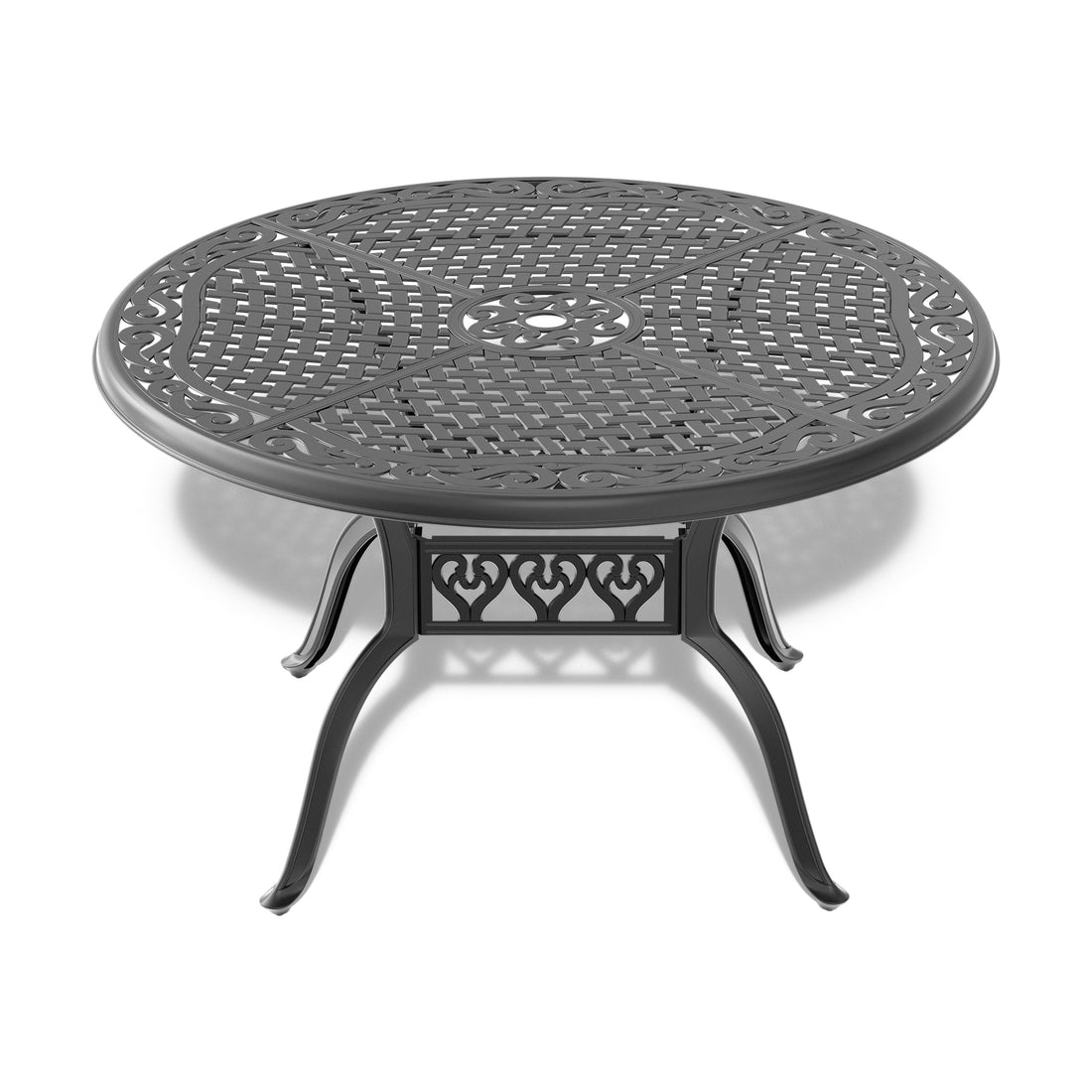 Cushions In Random Colors 5 Piece Set Of Cast Aluminum Patio Furniture With Cushions Yes Dining Set Black Seats 4 Rust Resistant Frame Water Resistant Cushion Garden & Outdoor Complete Patio Sets Aluminium