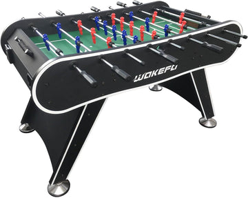 Foosball Table Soccer Arcade Games: Foosball Tables Adult Size For Home, Game Room, Bar Competition Sized Football Table W 2 Balls, 2 Drink Holders, Table Soccer Game For Kids And Adults Balls Sports Black Gym Gym Mdf Iron