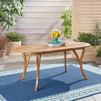 Acacia Wood 70" Dining Table Teak Wood