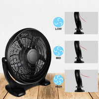 18 Inch 3 Speed Plastic Floor Fans Quiet For Home Commercial, Residential, And Greenhouse Use, Outdoor Indoor, Black Black Plastic