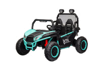 24 Volt Ride On Toys With Remote, Metal Frame Electric Powered Off Road Utv With 2 Xl Seater, 4X200W 5Mph Max, 4Wd 2Wd Switchable, 3 Speeds, Bluetooth, Storage,Green Green Abs