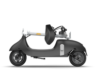 Electric Scooter With Foldable Seat W 35 Miles Operating Range & 15.5Mph Max Speed Black Black Aluminum