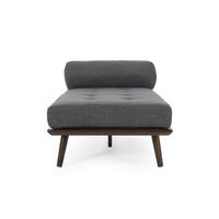 Chaise Lounge Charcoal Fabric