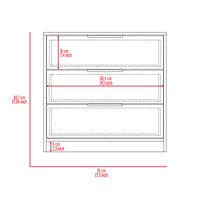 Dresser 27"H, 3 Drawers Dresser, Superior Top, Light Gray Light Gray Bedroom Modern Particle Board Particle Board