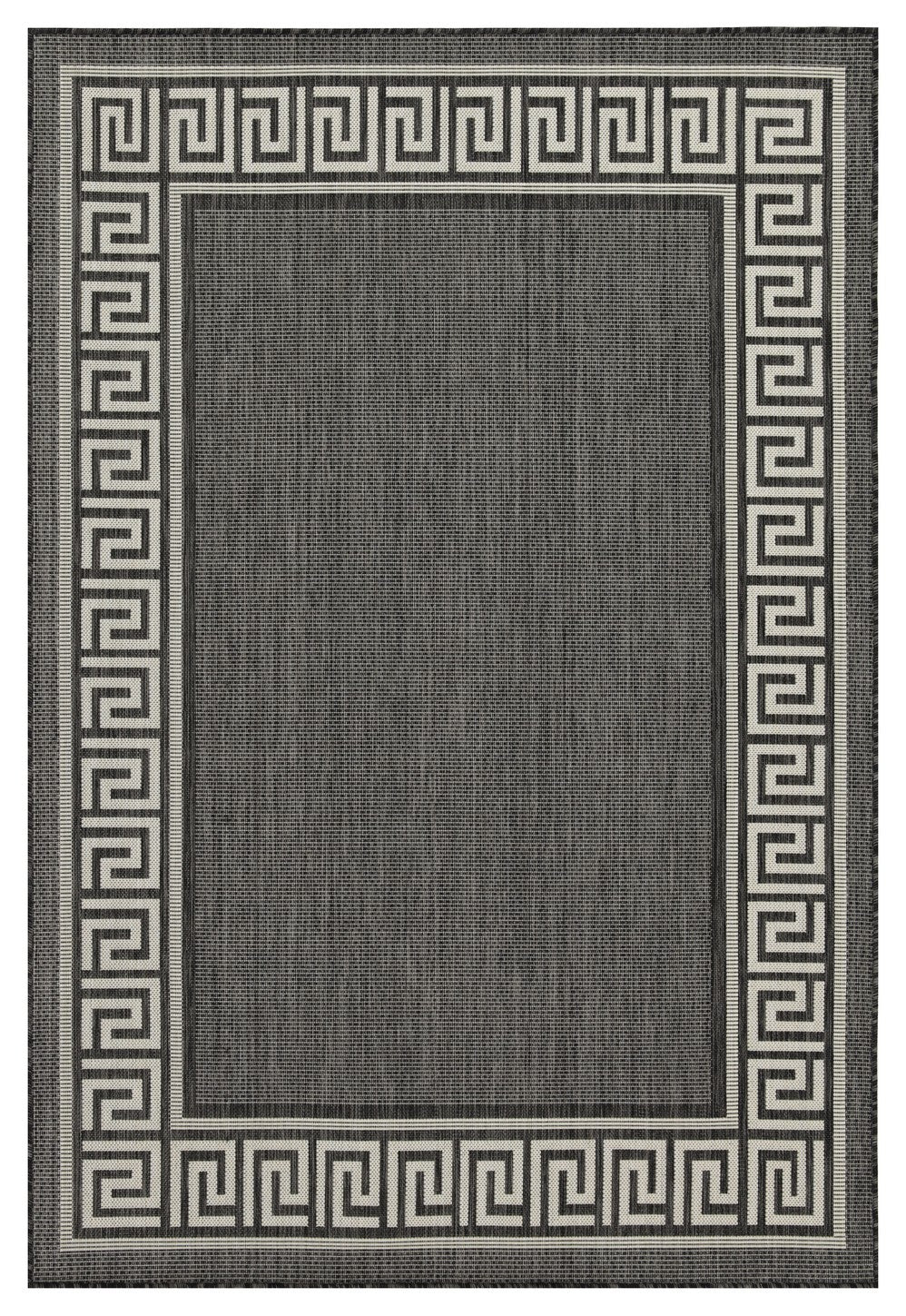 Sunshine Gc Har2002 Anthracite 2 Ft. 7 In. X 7 Ft. 3 In. Indoor Outdoor Area Rug Anthracite Polyester Polypropylene