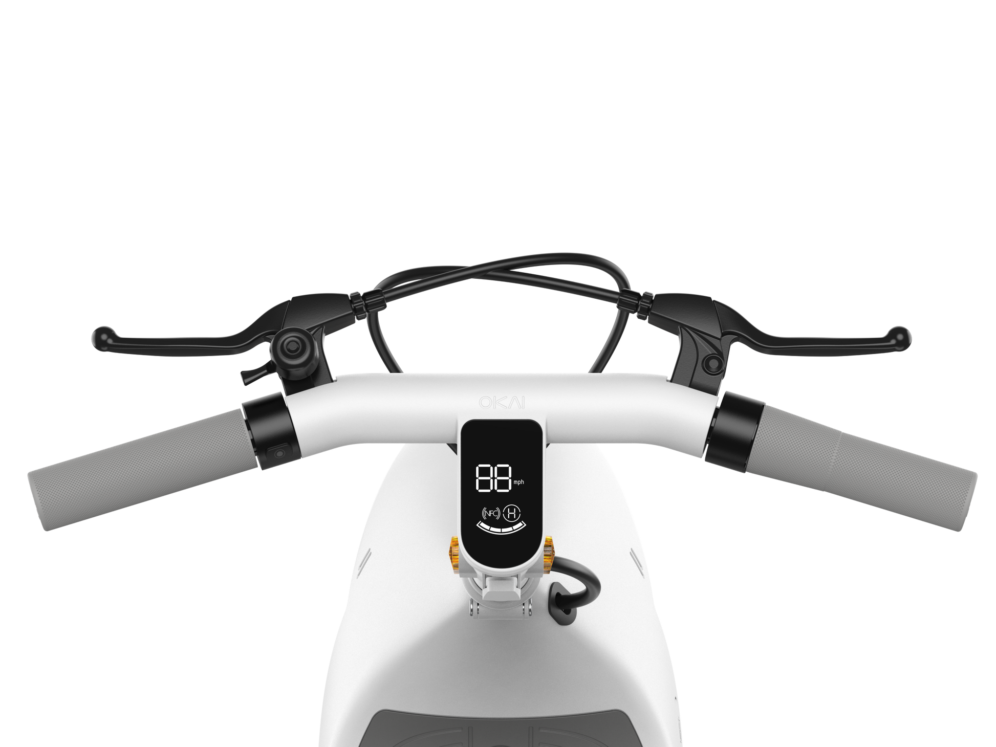 Electric Scooter With Foldable Seat W 35 Miles Operating Range & 15.5Mph Max Speed White White Aluminum