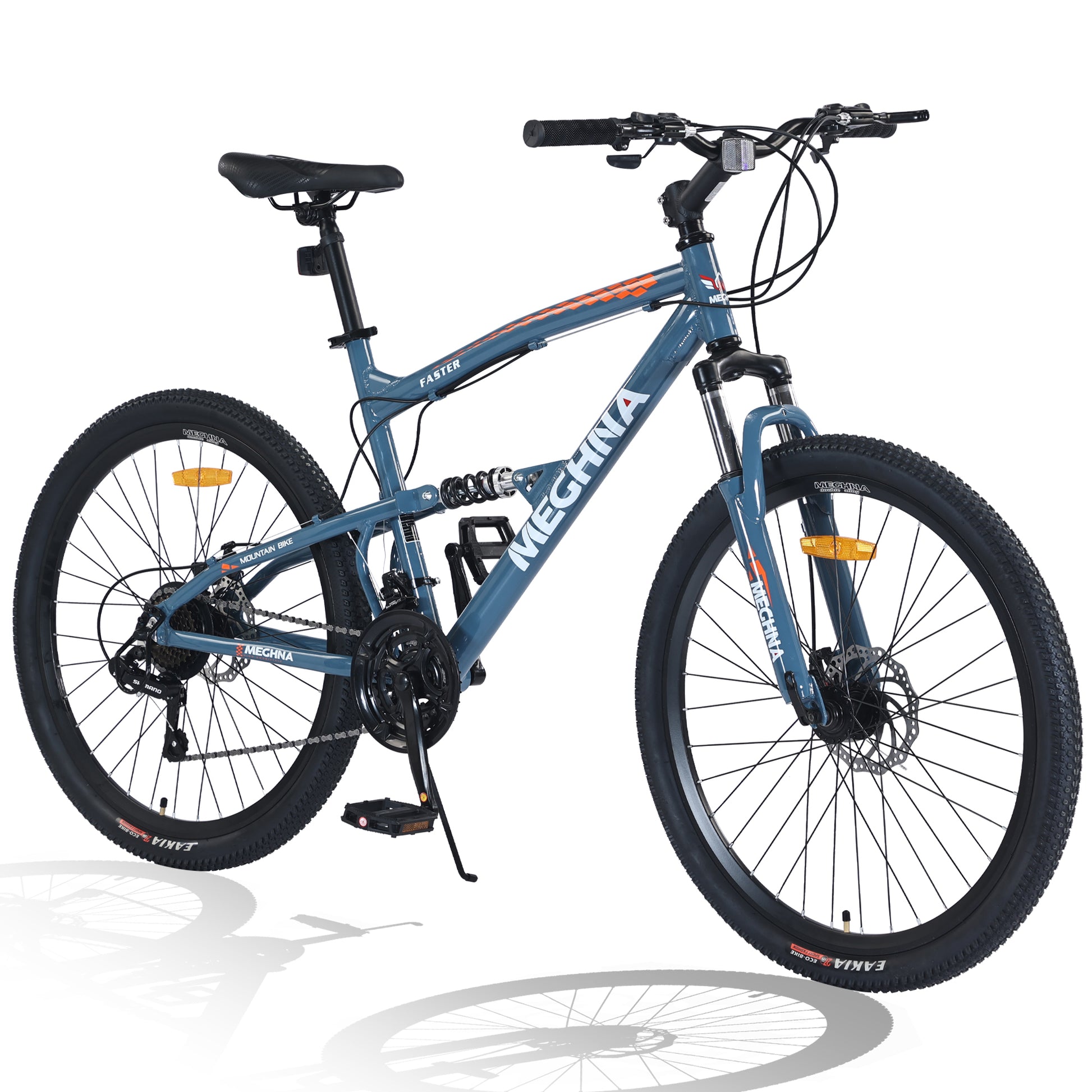 26 Inch Mountain Bike 21 Speed Dual Suspension Aluminum Alloy Frame For Men And Women'S Bike Cycling Blue Garden & Outdoor Aluminium Alloy