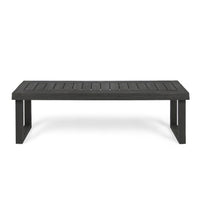 Nestor Bench, Dark Grey Dark Grey Acacia Wood