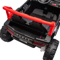 24V Kids Ride On Utv,Electric Toy For Kids W Parents Remote Control,Four Wheel Suspension,Low Start,Adjustable Speed,Multimedia Player,Early Education,Bluetooth,Rear Storage Space For Kids Aged 3 . Red 50 99 Lbs Polypropylene