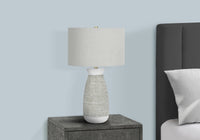 Lighting, 27"H, Table Lamp, Grey Ceramic, Grey Shade, Contemporary Grey Ceramic